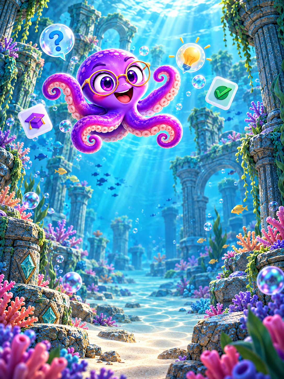 Wonder Clash underwater quiz world
